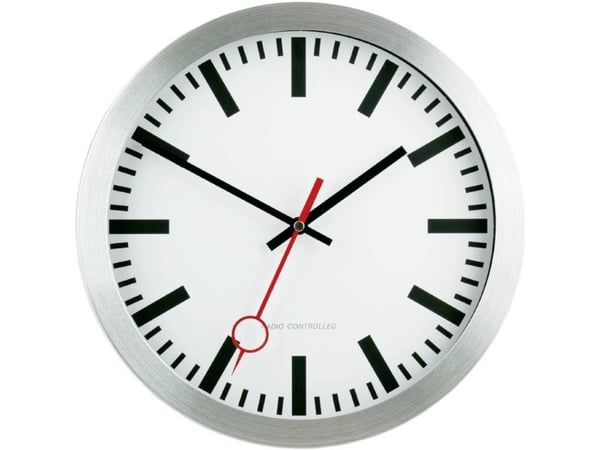 EUROTIME 59002-07 radioveggur 30 cm sølv