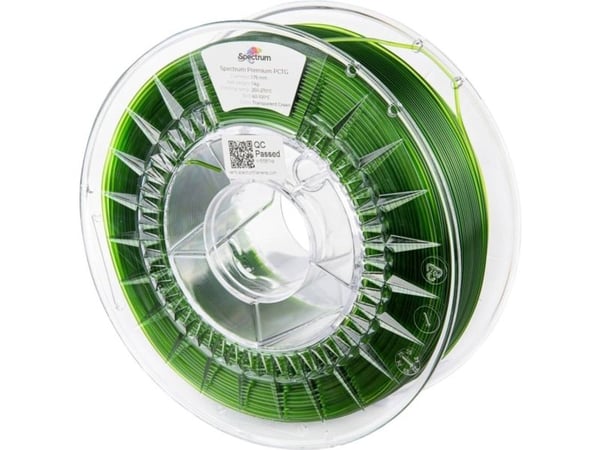 Spectrum Filaments 80735 Premium PCTG-filament kjemisk bestandig, lite lukt 1,75 mm 1000 g Transparent grønn (1 stk.)