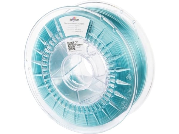 Spectrum Filaments 80733 PET-G Premium filament kjemikaliebestandig, slagfast, 1,75 mm, 1000 g Ice, blå (1 stk)