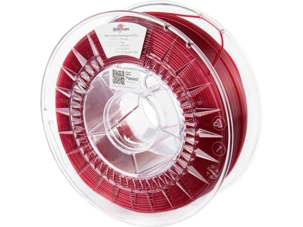 Spectrum Filaments 80738 Premium PCTG filament PCTG kjemisk bestandig, lite lukt 1,75 mm 1000 g transparent rød 1 stk Spectrum Filaments 80738 Premium PCTG filament PCTG kjemisk bestandig, lite lukt 1,75 mm 1000 g transparent rød 1 stk