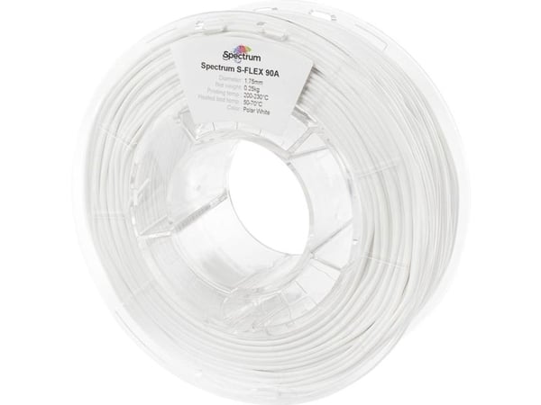 Spectrum Filaments 80261 S-Flex 90A TPU 1,75 mm 250 g polhvitt (1 stk)