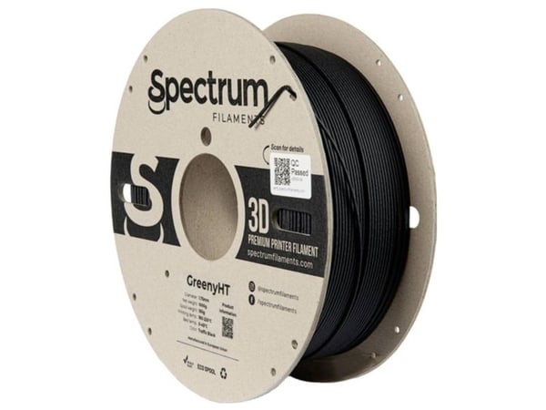 Spectrum Filaments 80699 GreenyHT PLA-filament varmebestandig, matt 1,75 mm 1000 g Traffic Black Spectrum Filaments 80699 GreenyHT PLA-filament varmebestandig, matt 1,75 mm 1000 g Traffic Black
