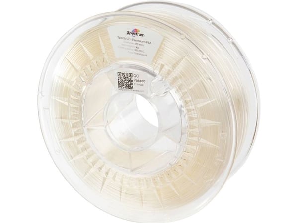 Spectrum 3D Filament / PLA Premium / 1,75 mm / Gjennomsiktig / Gjennomsiktig / 1 kg