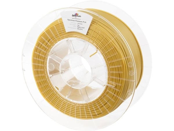 Spectrum Filaments 80044 PLA Premium 1,75 mm 1000 g Pearl Gold, gull (1 stk)