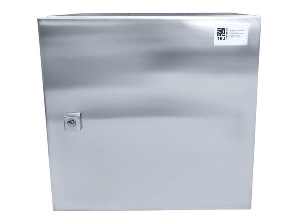 TRU COMPONENTS TC-SS404020 Sähkökaappi 400 x 400 x 200 Ruostumaton teräs Vaaleanharmaa 1 kpl