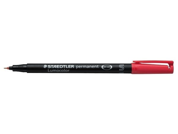 STAEDTLER Lumocolor - Markør - permanent - rød - 0.4 mm - superfin