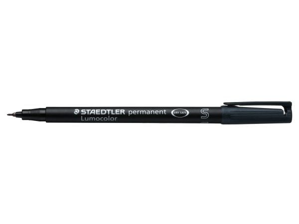 STAEDTLER Lumocolor 313 - Markør - permanent - svart - 0.4 mm - superfin