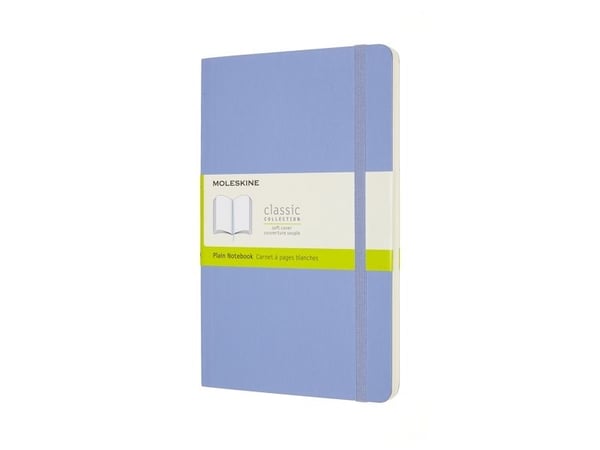 Moleskine anteckningsblock MOLESKINE Classic L (13x21 cm) slät, mjuk inbindning, hydrangea blue, 240 sidor, blå