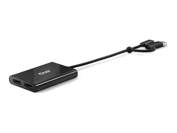 Club 3D - Video adapter - USB-C, USB-type A (hann) til DisplayPort (hunn) - 4K 60Hz støtte