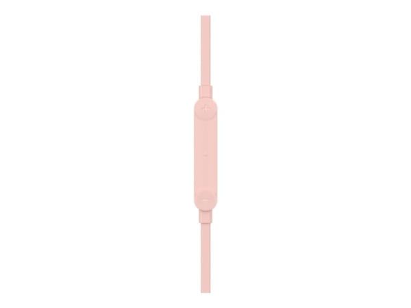 Belkin SoundForm - Ørepropper med mikrofon - i øret - kablet - USB-C - lydisolerende - rosa
