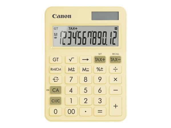 Canon LS-125KB - Bordkalkulator - 12 sifre - solcellepanel, batteri - gul