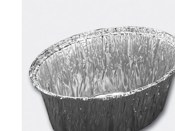 Foliebakke, Plus Pack, 1-Compartments Oval kapacitet 260ml,120x87x47mm aluminium, aluminium, pakke a Foliebakke, Plus Pack, 1-Compartments Oval kapacitet 260ml,120x87x47mm aluminium, aluminium, pakke a