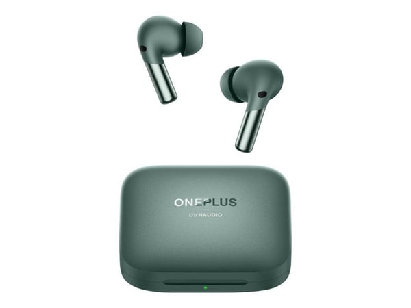 OnePlus Buds Pro 2 - True wireless-hodetelefoner med mikrofon - i øret - Bluetooth - aktiv støydemping - lysthusgrønn