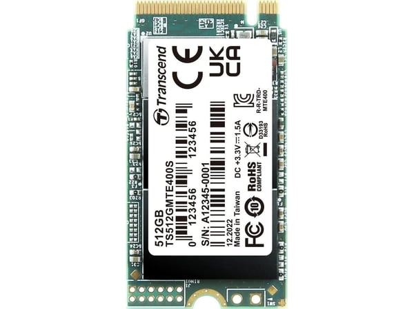 Transcend PCIe SSD 400S, 512 GB, M.2