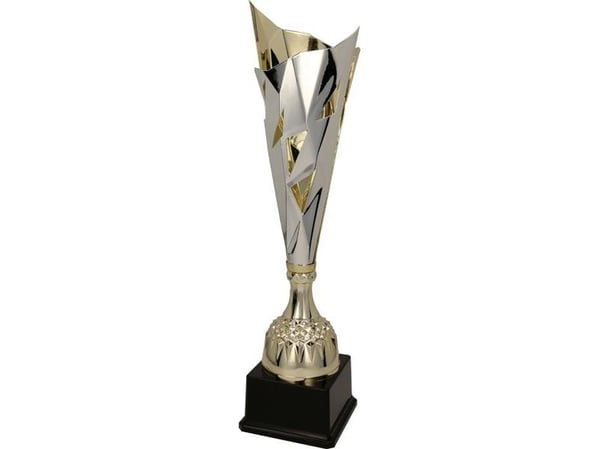 Tryumf pokal i metall sølv-gull (3137A)