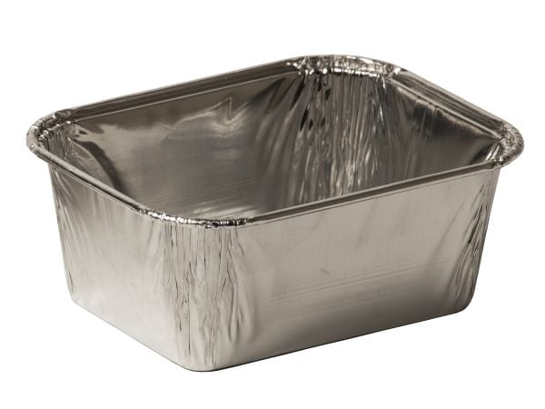 Foliebakke, Plus Pack, 1-Compartments Rektangulær kapacitet 250ml,114x89x42mm aluminium, aluminium,