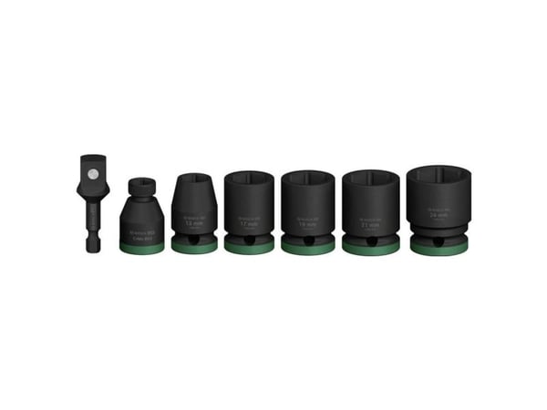 Bosch 2 608 003 032, Støpselsett, 1/2", Metrisk, 6 hoder, 13,17,19,21,24 mm, 39 mm