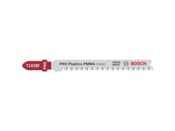 BOSCH sticksågblad T PRO för plast/PMMA CLEAN T102BF 92 mm (2 st)