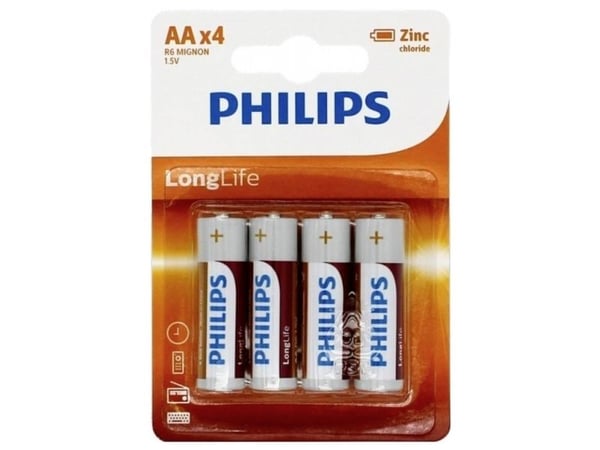 Philips LongLife R6L4B - Batteri 4 x AA-type - Karbonsink