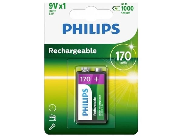 Philips Multilife 9VB1A17 - Batteri 9V - NiMH - (ladbare) - 170 mAh