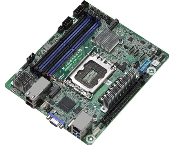 ASRock Rack W680D4ID-2T/G5/X550 - Hovedkort - deep mini-ITX - LGA1700-sokkel - W680 Chipset - USB 3.2 Gen 1 - 2 x 10 Gigabit LAN - innbygd grafikk