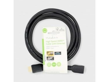 Nedis CVGL34090BK30, 3 m, HDMI-tyyppi A (vakio), HDMI-tyyppi A (vakio), 8,16 Gbit/s, Äänen paluukanava (ARC), musta
