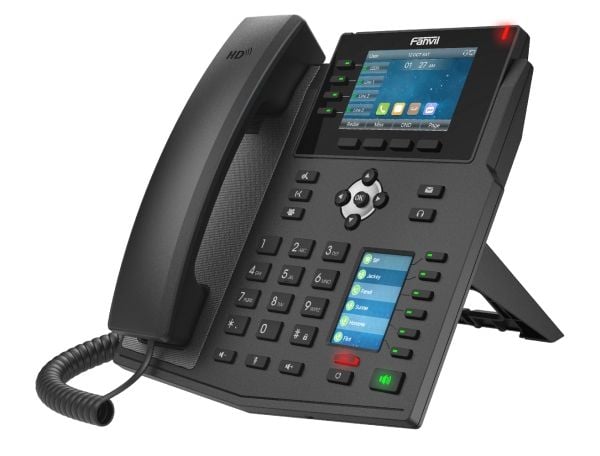 Fanvil X5U, IP-telefon, Svart, Trådbunden telefonlur, Skrivbord/vägg, 16 linjer, 2000 poster