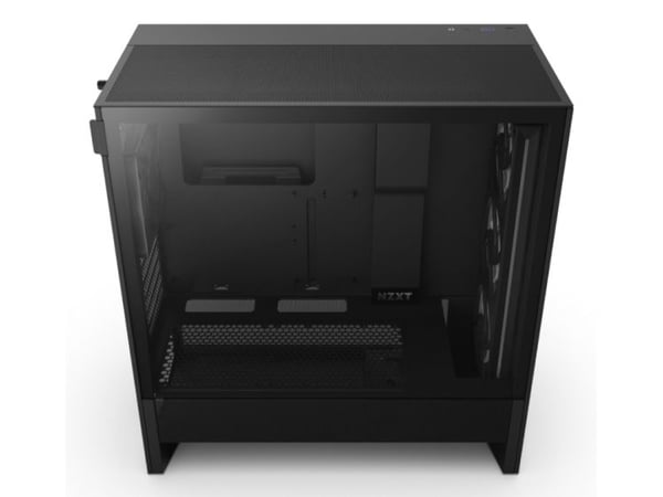 NZXT H5 Flow RGB - Mid tower - utvidet ATX (E-ATX) - sidepanel med vindu (herdet glass) - ingen strømforsyning (ATX) - svart - USB/lyd