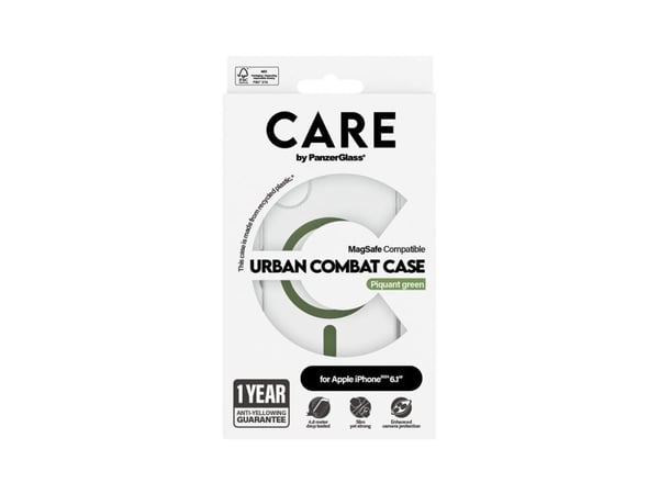 CARE by PanzerGlass Urban Combat - Baksidedeksel for mobiltelefon - MagSafe-samsvar - termoplast-polyuretan (TPU), polykarbonat (PC), oleofobisk be...