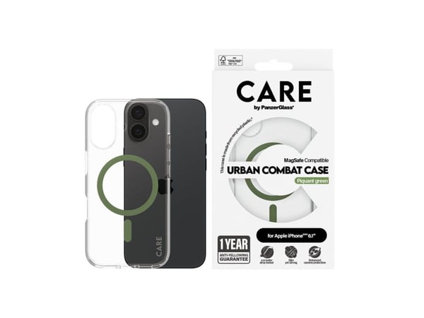 CARE by PanzerGlass Urban Combat - Baksidedeksel for mobiltelefon - MagSafe-samsvar - termoplast-polyuretan (TPU), polykarbonat (PC), oleofobisk be...