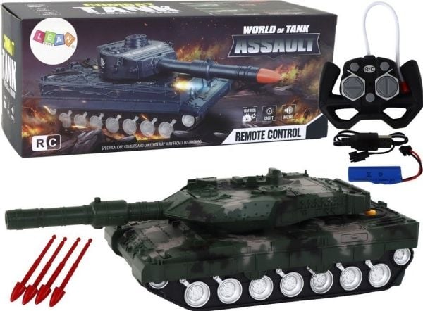 LeanToys RC tank fjernstyrt 27 MHz grønn LEAN Toys