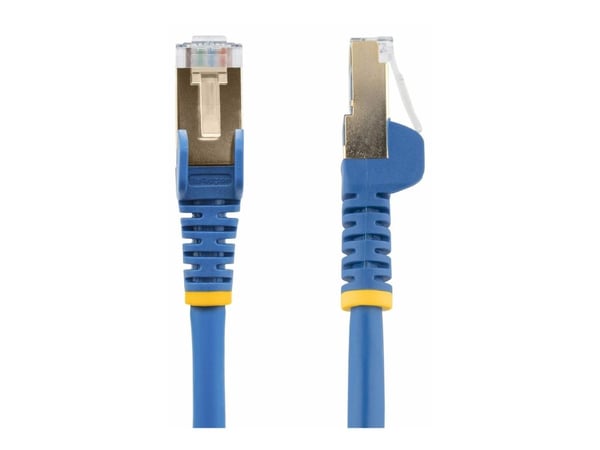 Startech 7.5m CAT6A Ethernet Cable, 10 Gigabit Shielded Snagless RJ45 100W PoE Patch Cord, CAT 6A 10GbE STP Network Cable w/Strain Relief, Blue, UL...