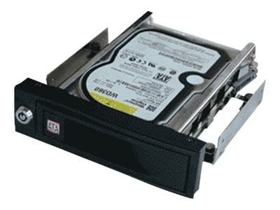 Startech 5.25in Trayless Hot Swap Mobile Rack for 3.5in Hard Drive - Internal SATA Backplane Enclosure - Lockable drive bay (HSB100SATBK) - Bevegel...