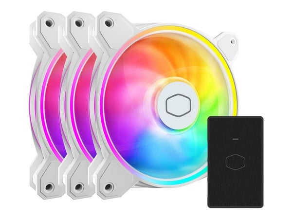 Cooler Master MasterFan MF120 HALO² - White Edition - boksviftesett - 120 mm - hvit (en pakke 3)