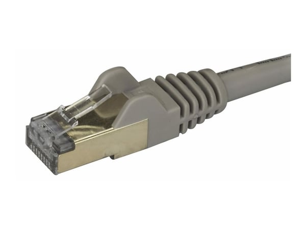 Startech 1.5m CAT6A Ethernet Cable, 10 Gigabit Shielded Snagless RJ45 100W PoE Patch Cord, CAT 6A 10GbE STP Network Cable w/Strain Relief, Grey, UL...