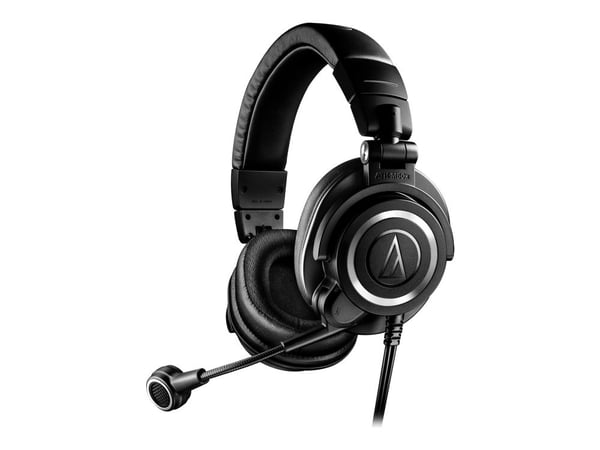 Audio-Technica ATH - Kuulokkeet mikrofonilla. - täysikokoinen - langallinen
