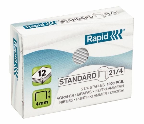 Rapid 21/4, 1000 niittiä, 21/4, 20 g, 30 x 41 x 12 mm