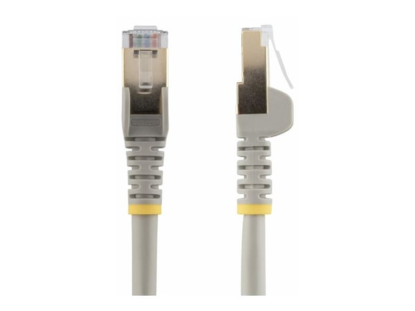 Startech 7.5m CAT6A Ethernet Cable, 10 Gigabit Shielded Snagless RJ45 100W PoE Patch Cord, CAT 6A 10GbE STP Network Cable w/Strain Relief, Grey, UL...