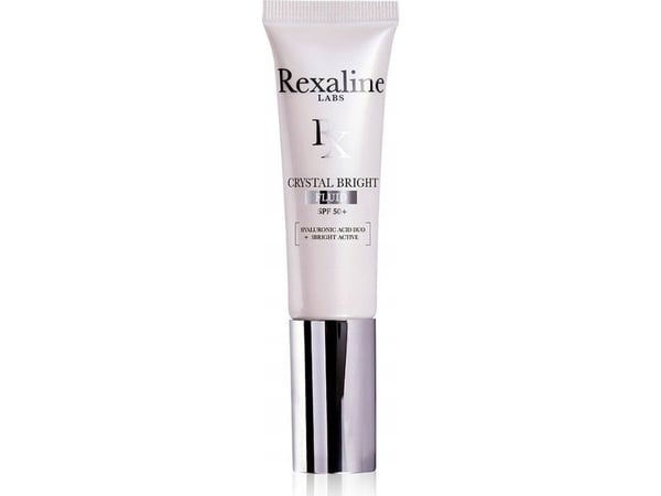 Rexaline Crystal Bright hyaluronsyre + 3 Bright Active, Illuminating fluid til ansikt SPF 50+, 30 ml (for kvinner)