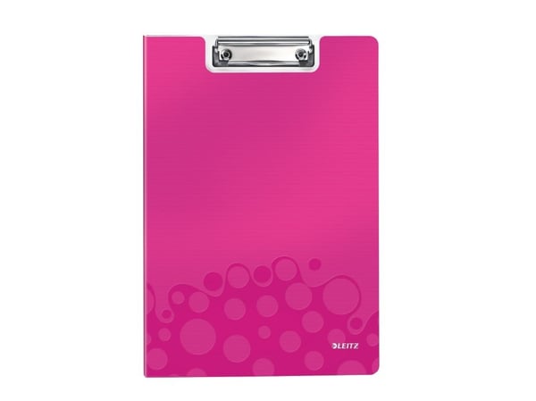 Leitz WOW - Notatbrettmappe - for A4 (210 x 297 mm) - kapasitet: 75 ark - metallisk rosa
