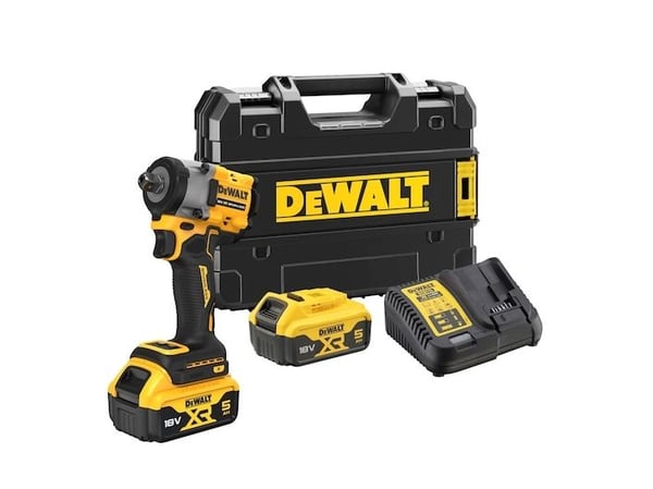 DeWALT DCF922P2T-QW, Mutterdragare, Borstlös, Svart, Gul, 1/2", 2500 RPM, 610 nm