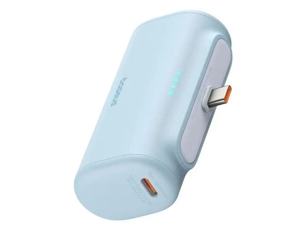 Baseus P10068306313-00, 5000 mAh, Lyseblå