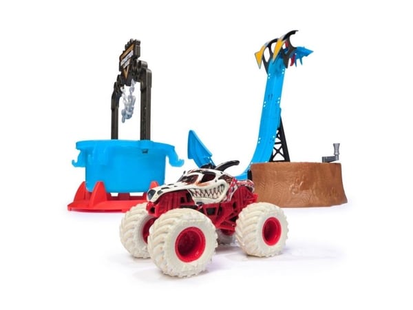 Monster Jam 1:64 Mud Blasters Dunk Tank lekesett