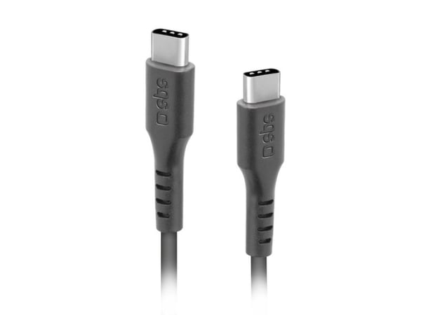 SBS USB-C till USB-C-kabel 3 m svart