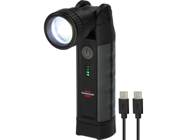 Brennenstuhl 1173750007, LED, 300 g, IP54, 2500 mAh, Sort, Håndholdt arbeidslys