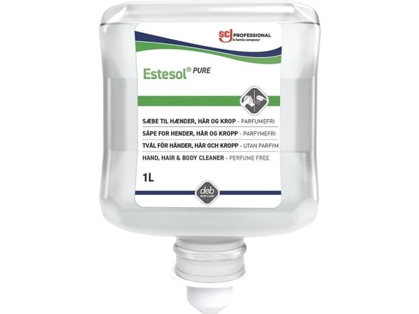 Cremesæbe Estesol Lotion PURE Ecolabel u Farve/Parfume til Dispenser 1 ltr,1 ltr/fl