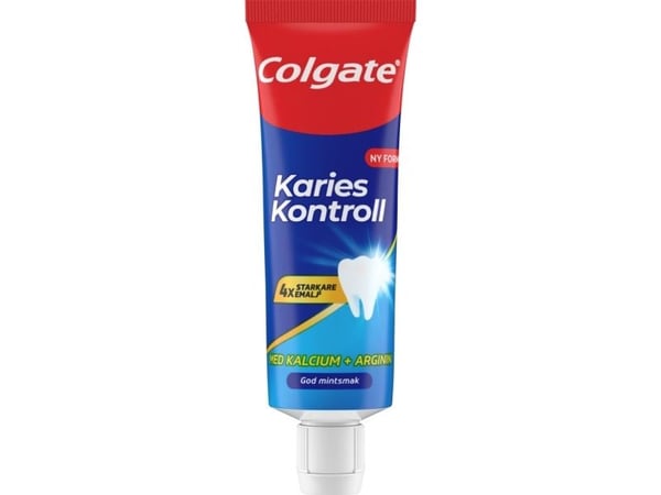 Tandpasta, Colgate Karies Kontrol, 2,5x3,9x9cm, 20 ml, hvid