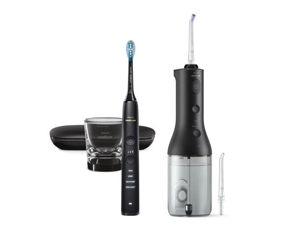 Philips Sonicare DiamondClean 9000 HX3886 - Tannbørste/oralskyller - trådløs - svart