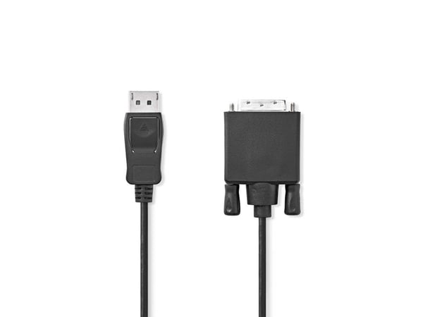 Nedis - Adapterkabel - DisplayPort (hann) til DVI-D (hann) - DisplayPort 1.2 - 2 m - rund - svart