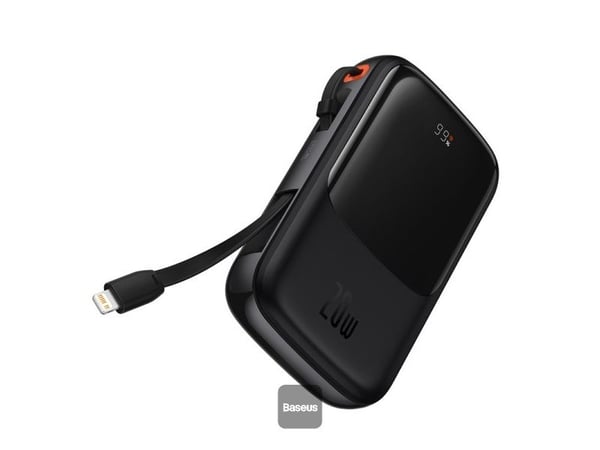 Baseus PPQD060001, 10000 mAh, 20 W, Svart